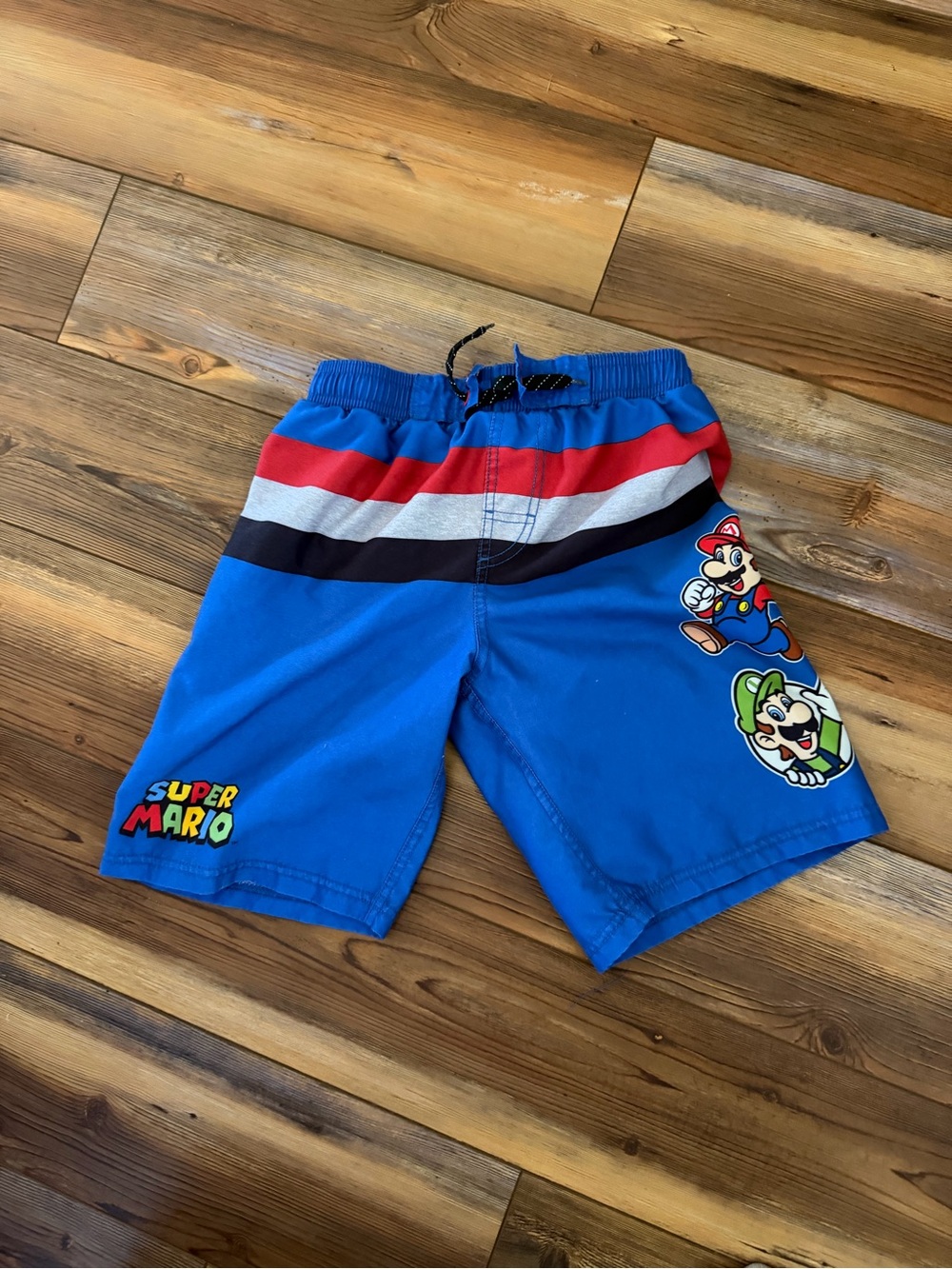 Nintendo Boys Blue Super Mario Character Swim Shorts